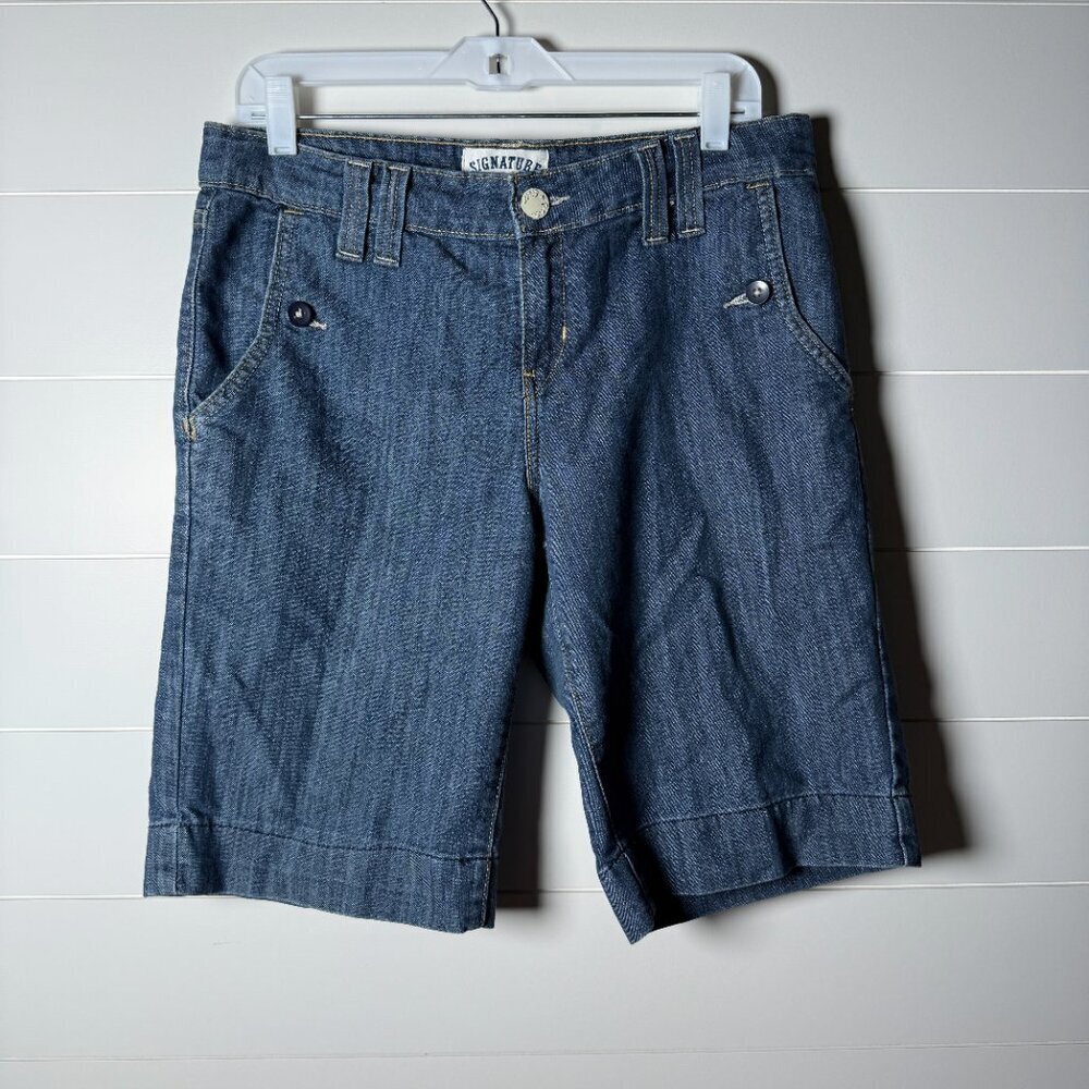 Signature By Levi Strauss & Co. Women's Denim Bermuda Shorts Size Misses 10